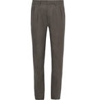 TOM FORD - Pleated Linen Trousers - Men - Green