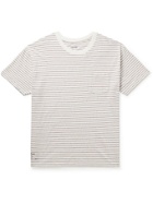 Entireworld - Striped Recycled Slub Cotton-Jersey T-Shirt - White