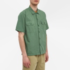 Universal Works Men's Short Sleeve Utility Shirt in Green