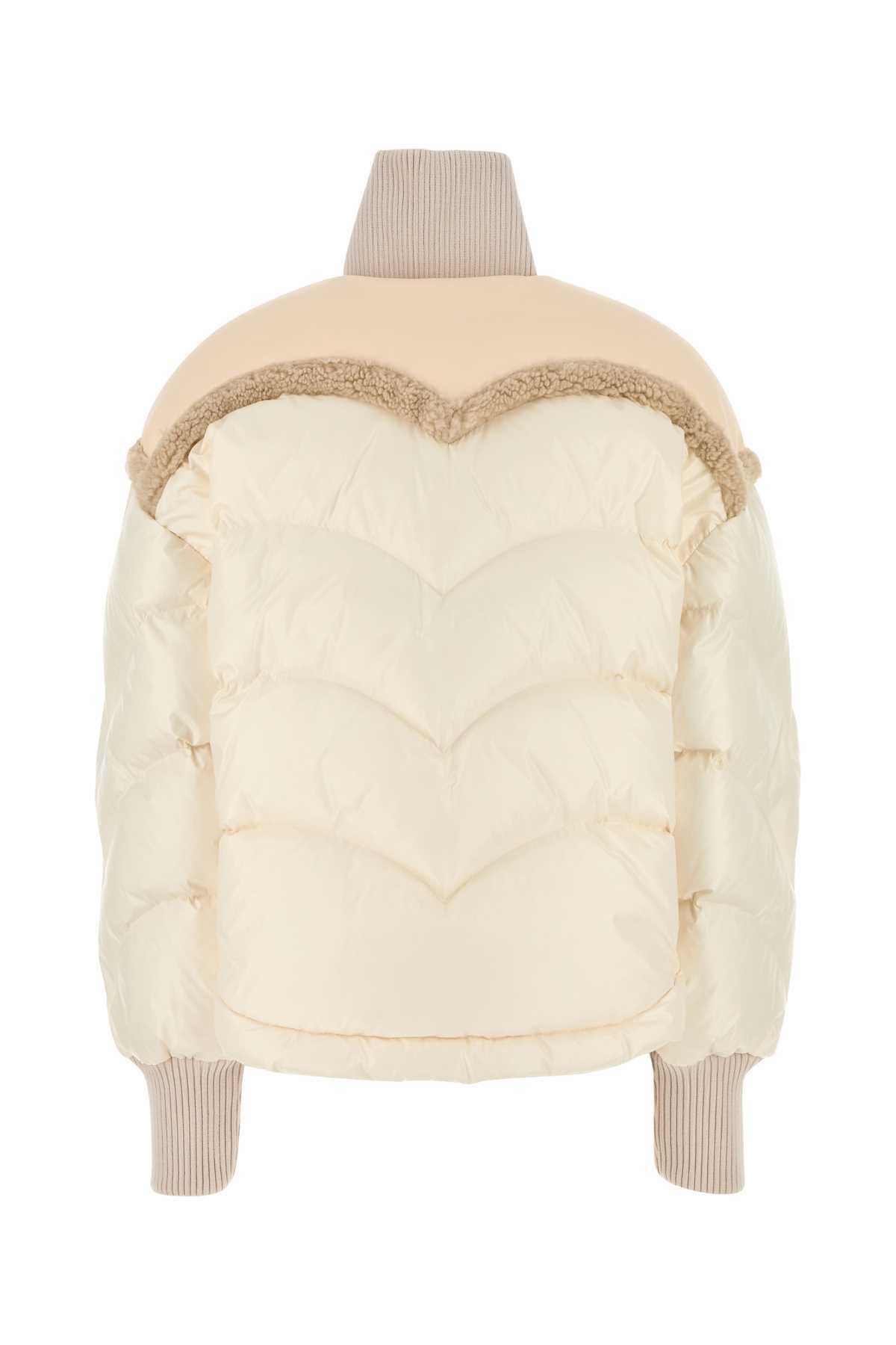 Khrisjoy Ivory Nylon Corazon Down Jacket
