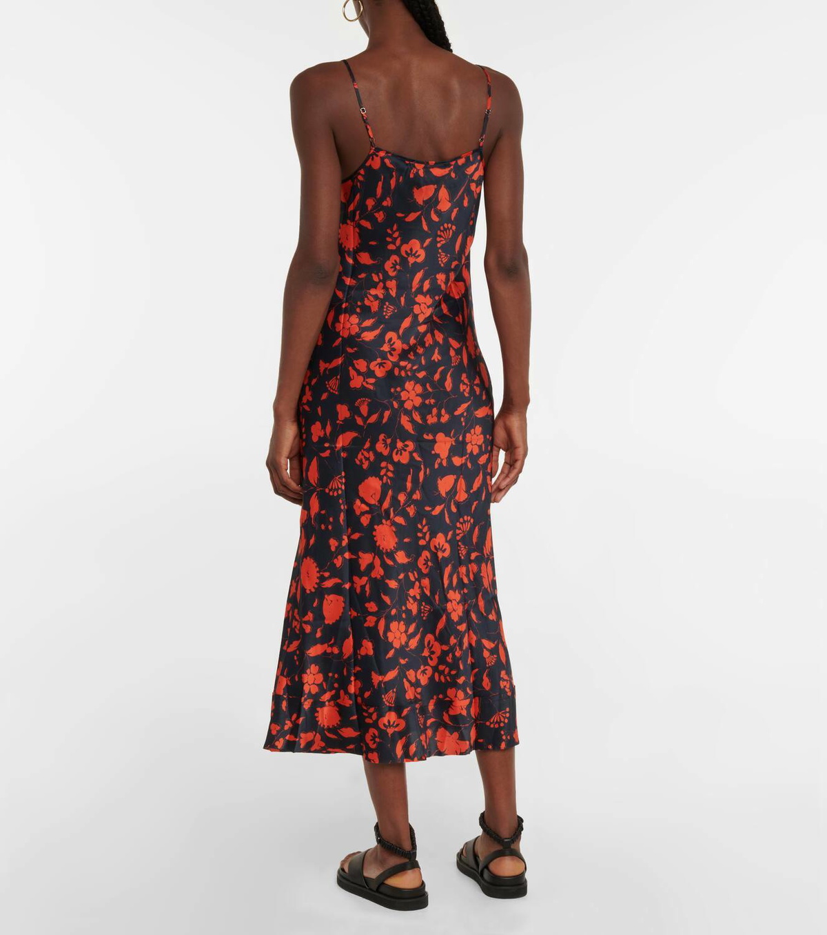 Lee Mathews Bella floral silk satin slip dress