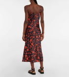 Lee Mathews Bella floral silk satin slip dress