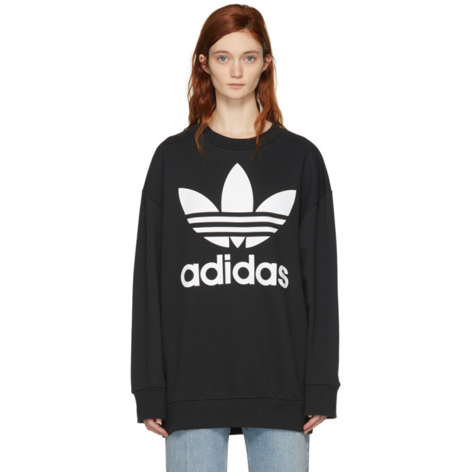 Photo: adidas Originals Black Logo Oversized Sweatshirt