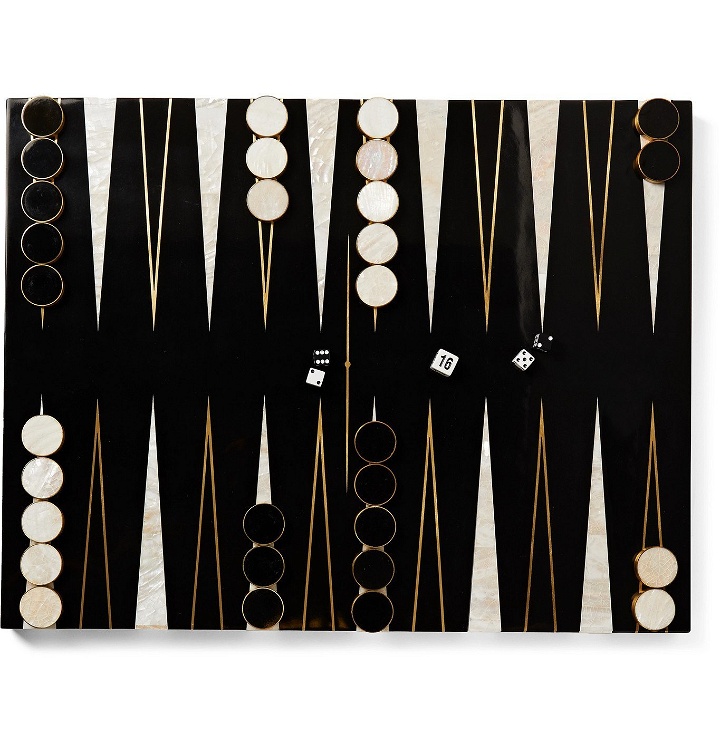 Photo: L'OBJET - Resin, Wood and Stone Backgammon Set - Black