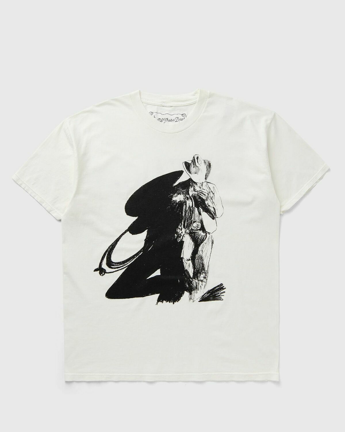 One of these Days DEAD OR ALIVE TEE White Mens Shortsleefe