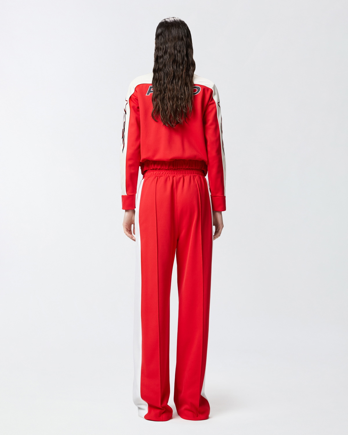 Pinko Pinko Garage Sports Trousers With Side Band Detail Red/Butter