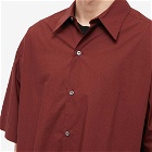 Studio Nicholson Men's Sorono Oversized Short Sleeve Shirt in Chestnut