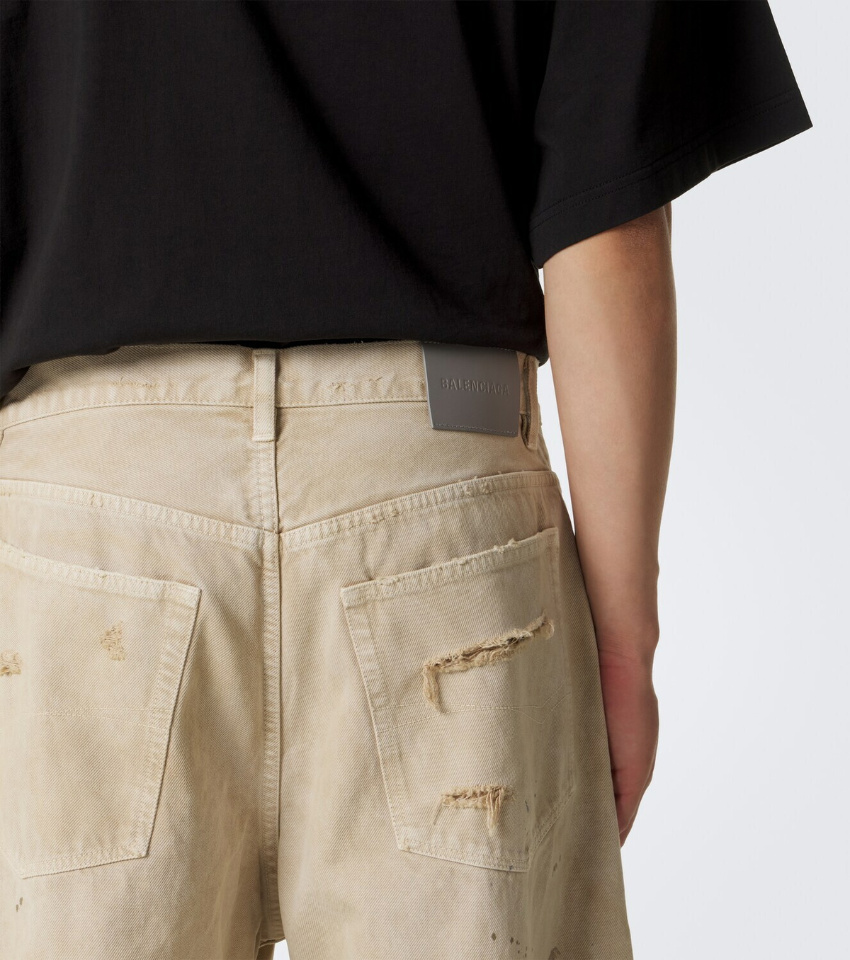Balenciaga Distressed wide-leg jeans