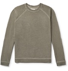 Folk - Rivet Garment-Dyed Loopback Organic Cotton-Jersey Sweatshirt - Green
