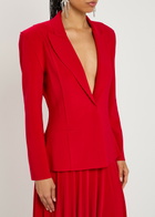 Norma Kamali Stretch-jersey Blazer Red