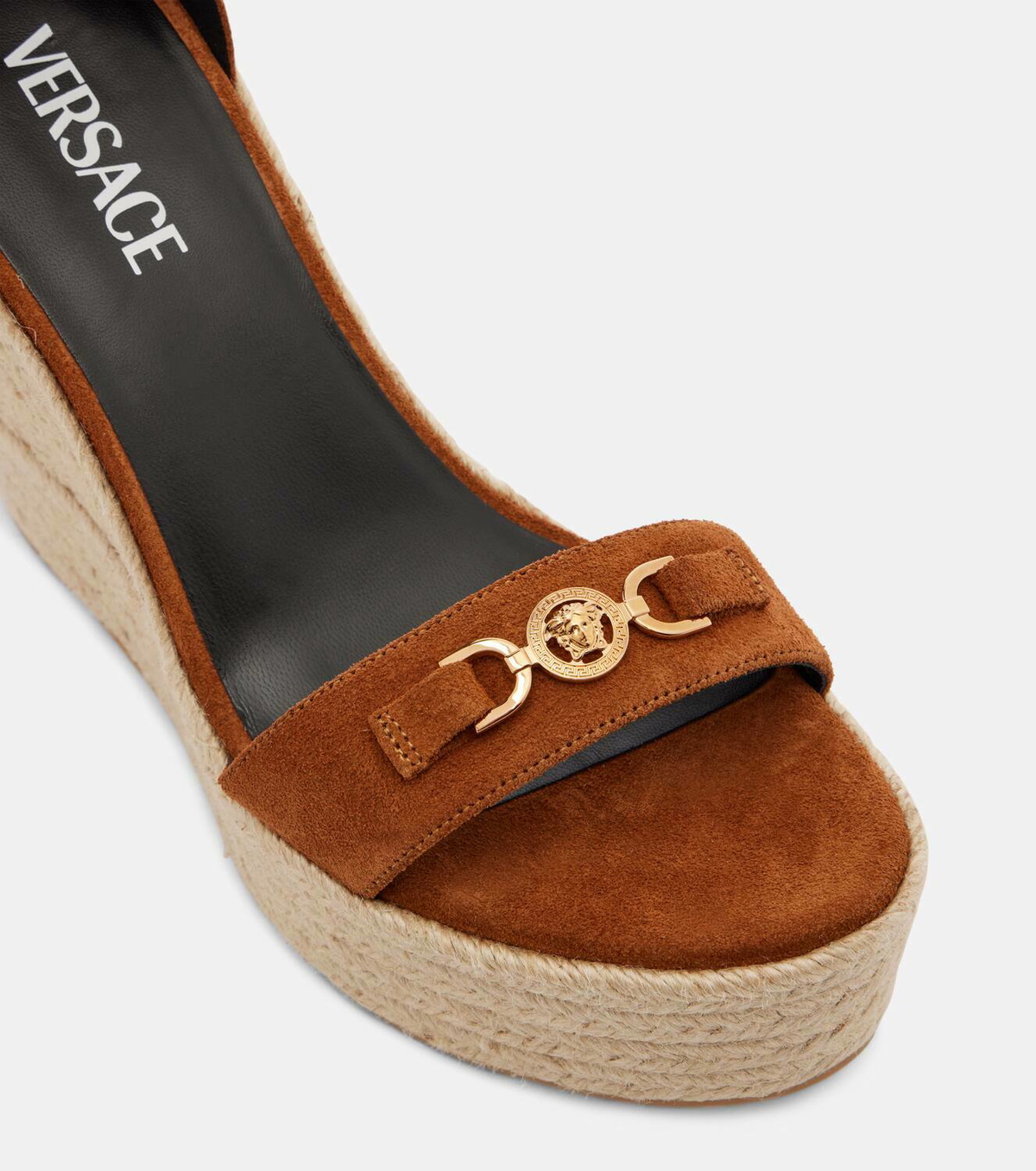 Versace Medusa '95 suede espadrille wedges