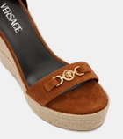 Versace Medusa '95 suede espadrille wedges