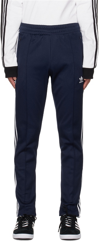 Photo: adidas Originals Navy Adicolor Classics Beckenbauer Track Pants