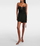 Alex Perry Cutout draped satin crêpe minidress