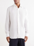 Thom Sweeney - Linen Straight Point Collar Shirt - Neutrals