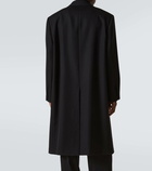 Jil Sander Silk-trimmed wool coat