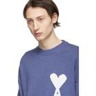 AMI Alexandre Mattiussi Blue Ami De Coeur Sweater