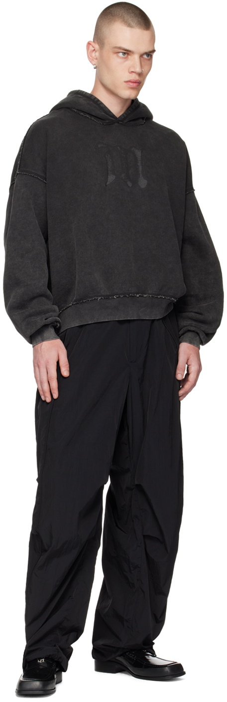 MISBHV Black Wide-Leg Cargo Pants MISBHV