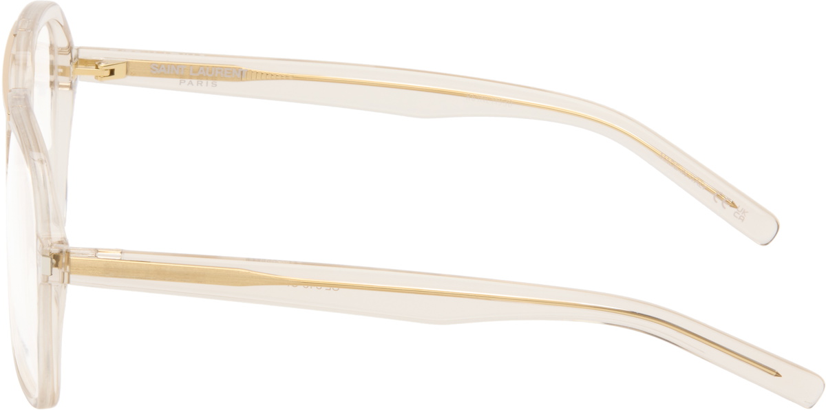 Saint Laurent Beige SL 545 Corner Angle Optical Frame Glasses