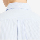 Portuguese Flannel Men's Atlantico Seersucker Stripe Shirt in Blue