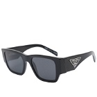 Prada Eyewear Men's PR 10ZS Sunglasses in Black