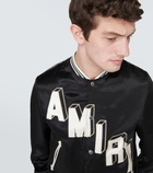 Amiri Satin varsity jacket