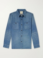 FULLCOUNT - Distressed Denim Shirt - Blue