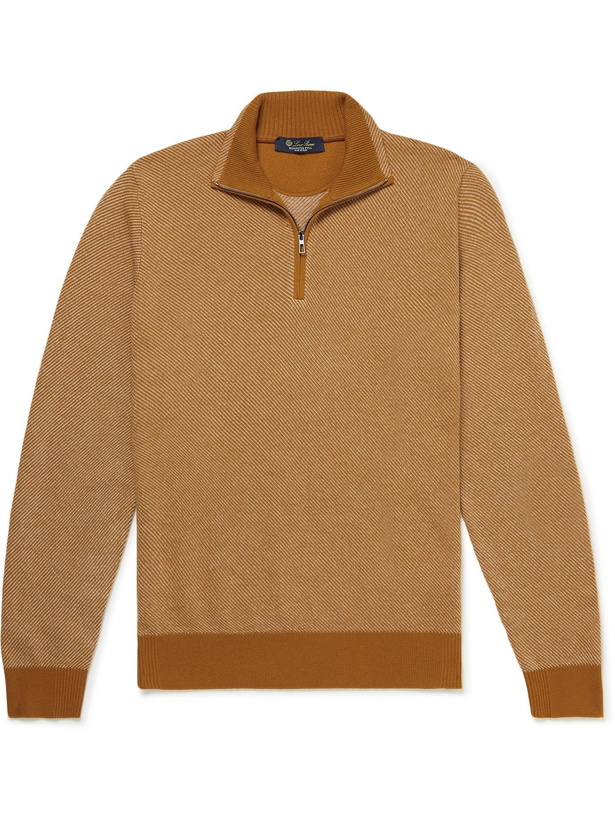 Photo: LORO PIANA - Roadster Cashmere Half-Zip Sweater - Orange