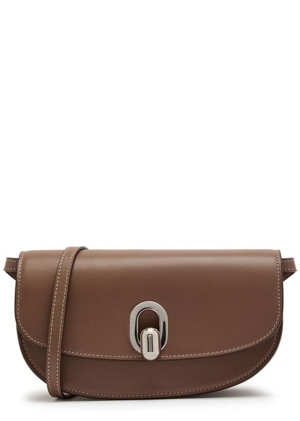 Photo: Savette Tondo Leather Shoulder bag - Taupe - One Size