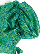 Rotate Puff Sleeve Top Green Print