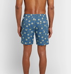 Hartford - Mid-Length Printed Swim Shorts - Blue