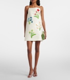 Leo Lin Leia embellished wool and silk minidress
