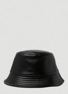 Haley Leather Bucket Hat in Black