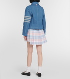 Thom Browne - 4-Bar denim jacket