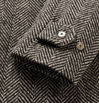 De Bonne Facture - Herringbone Wool Coat - Brown