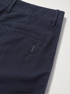 FOLK - Assembly Tapered Pleated Cotton Trousers - Blue