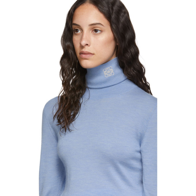 Loewe Blue Anagram Turtleneck Sweater
