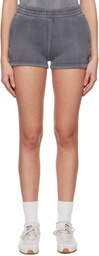 alexanderwang.t Gray Puff Paint Logo Shorts