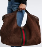 Gucci Gucci Giglio Large suede tote bag