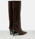 Brunello Cucinelli Monili leather knee-high boots