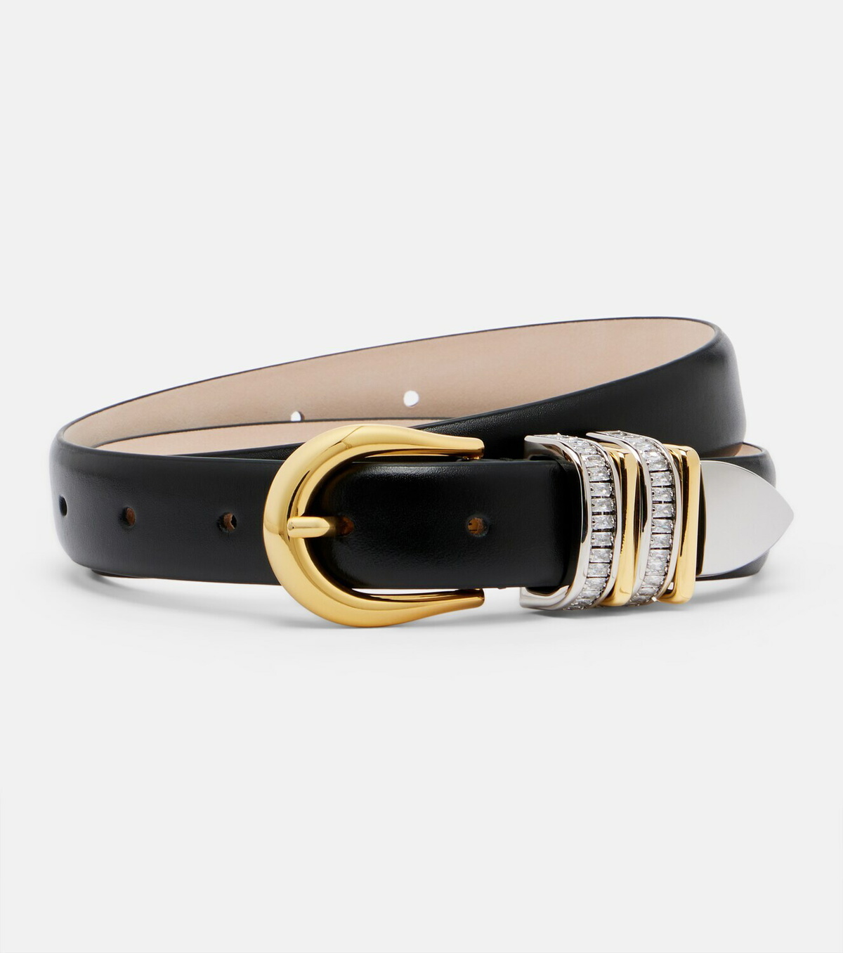 Déhanche Hollyhock embellished leather belt