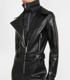Perfect Moment Belted faux leather ski suit