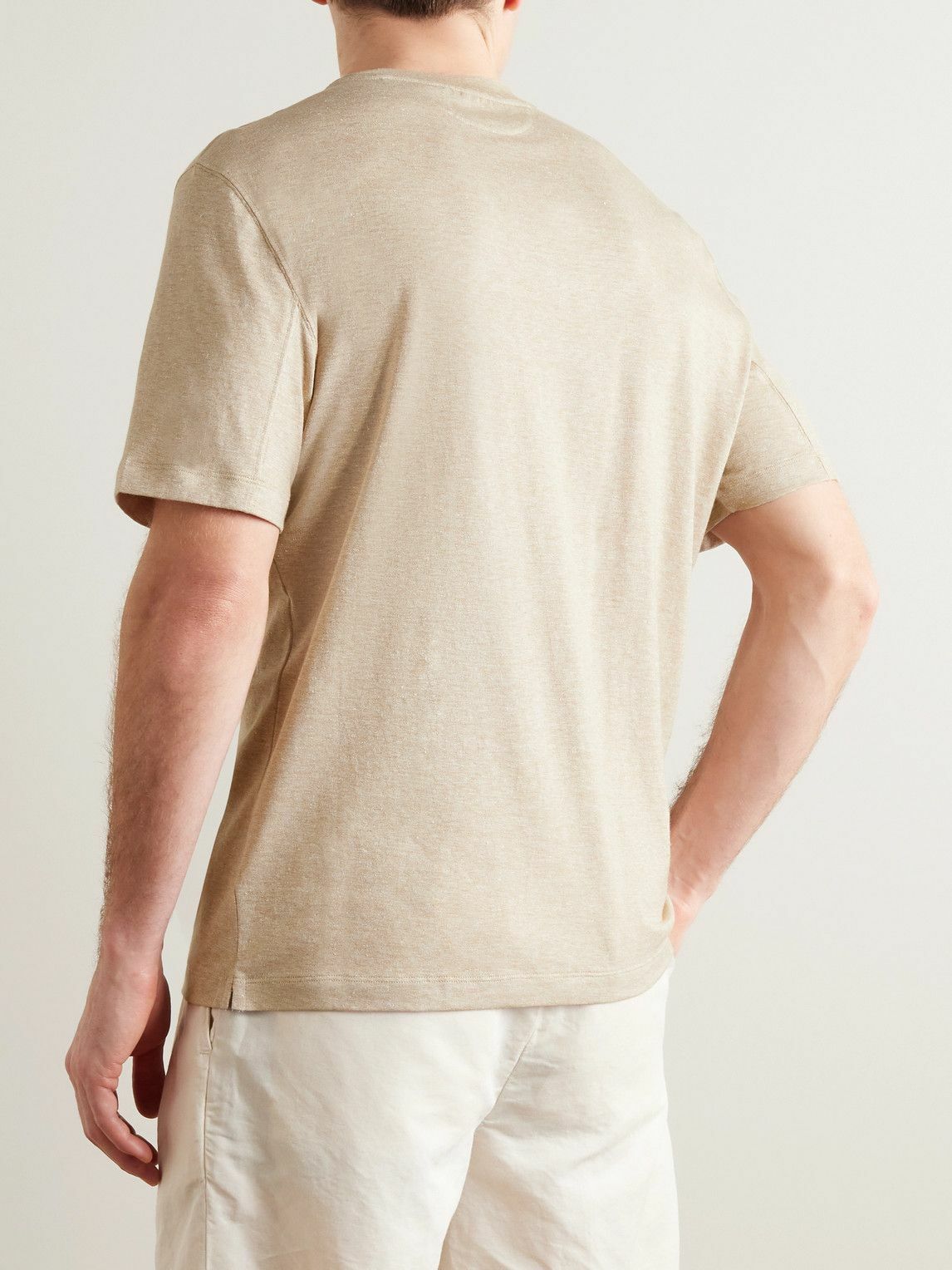 Brunello Cucinelli - Slub Linen and Cotton-Blend Jersey T