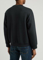 Emporio Armani Logo-embroidered Cotton-blend Sweatshirt Navy