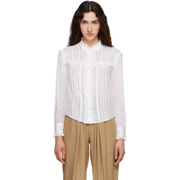 Photo: Isabel Marant Etoile White Lonzie Blouse