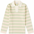 Sunnei Men's Knit Striped Rugby Shirt in Isola/Rosino