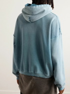 Enfants Riches Déprimés - Logo-Print Distressed Cotton-Jersey Hoodie - Blue