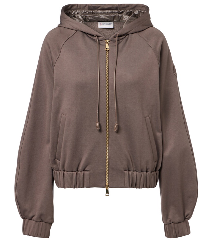 Photo: Moncler Jersey zip-up hoodie