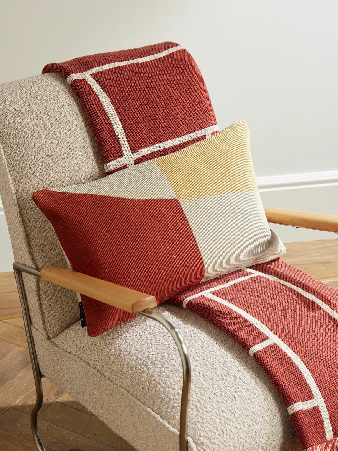 The Conran Shop - Rye Embroidered Cotton Cushion, 30 x 50cm