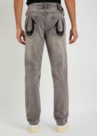 True Religion Rocco Painted Slim-leg Jeans Grey